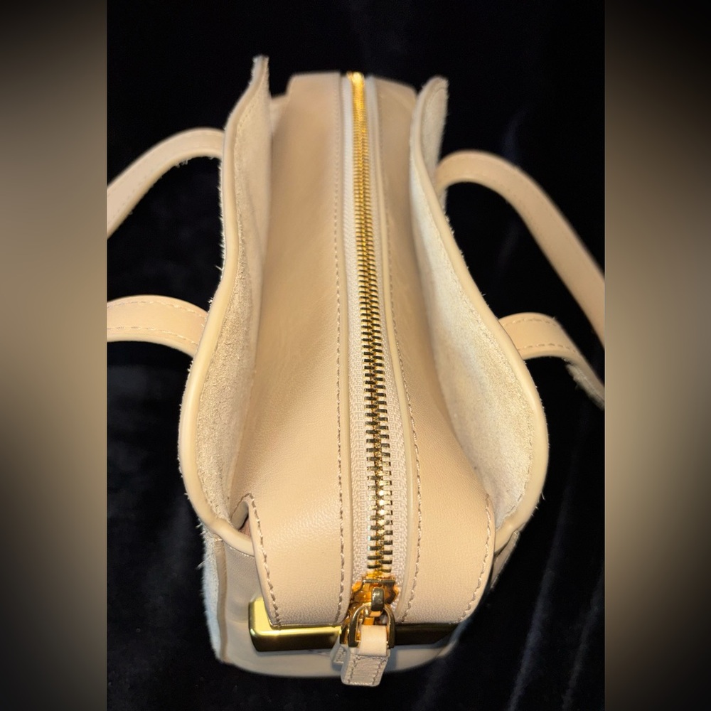 J.Crew Small Berkeley Top Handle Suede and Leather Bag Light Khaki CH242 - Picture 7 of 16